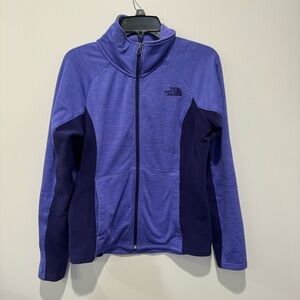 The North Face Women's Purple Fleece Jacket Full Zip Long Sleeve Sz medium